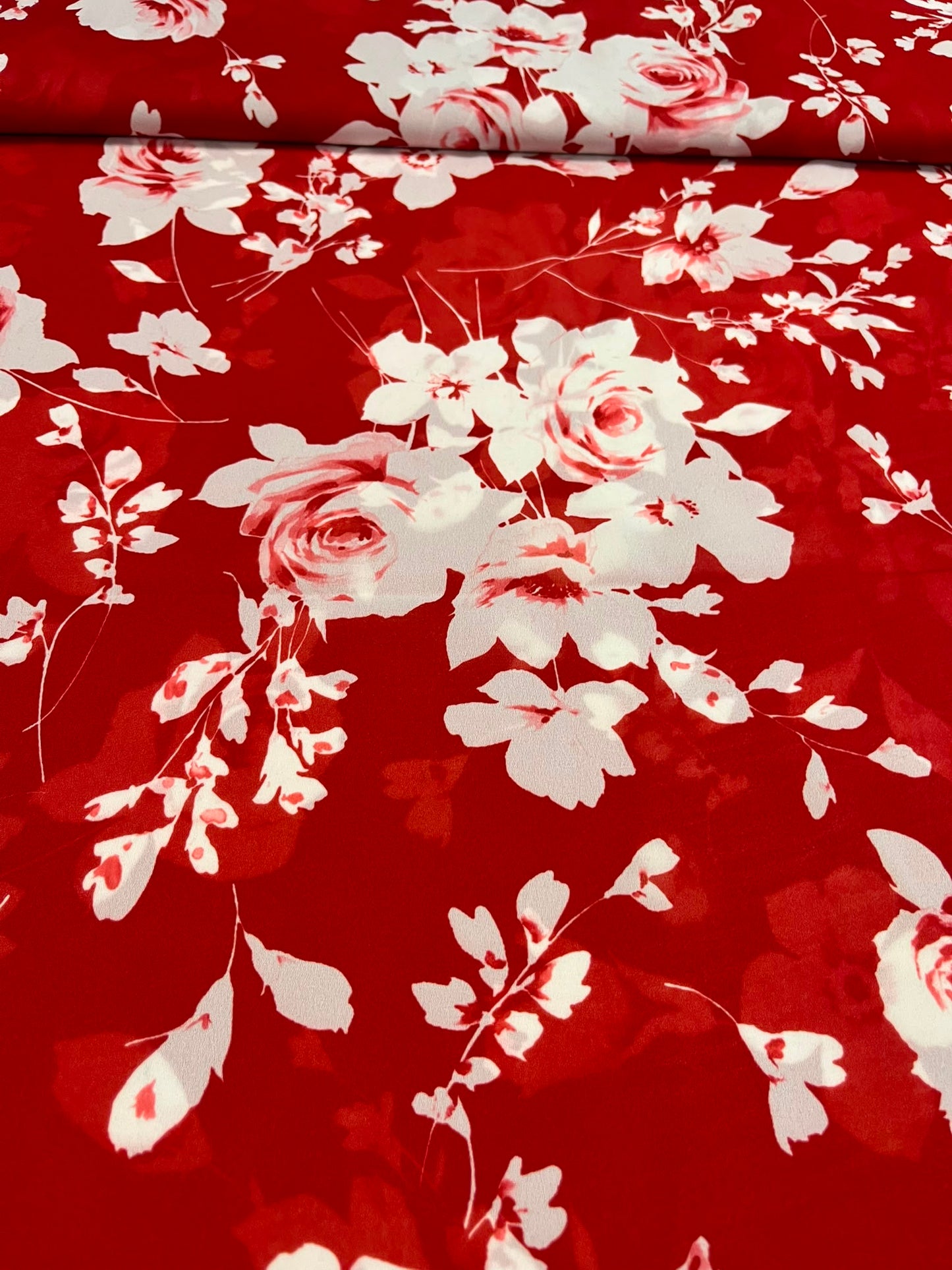 Gasa Floral Roja
