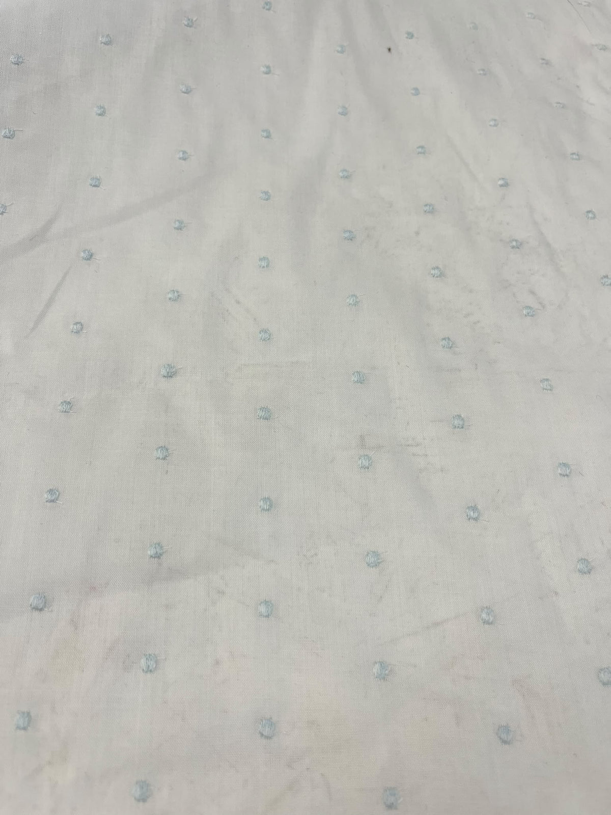 Plumeti Blanco Punto Azul - vista general tela