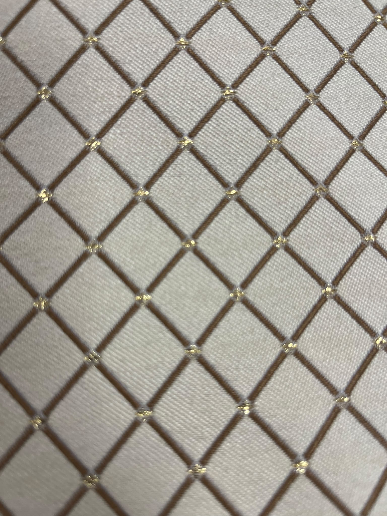 Jacquard Rombos - detalle rombos dorados