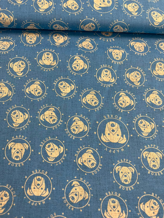 Forro estampado perros Happy Boxer - detalle estampado