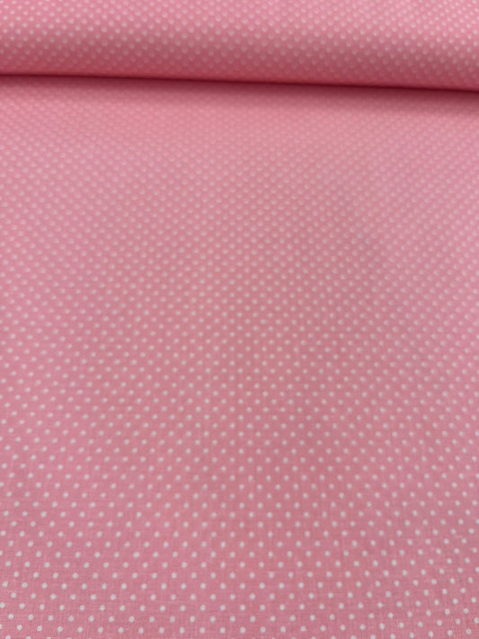 Algodón topitos rosa - rollo