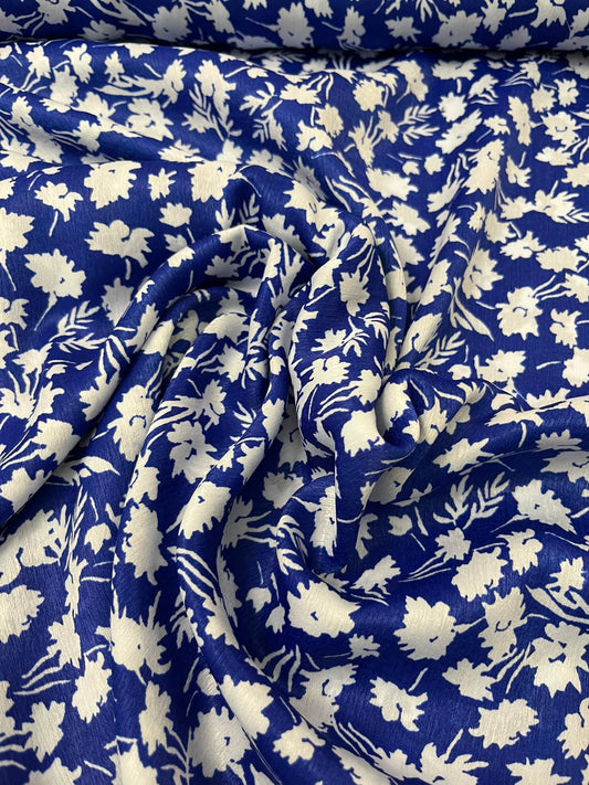 Viscosa Flores Azul Klein