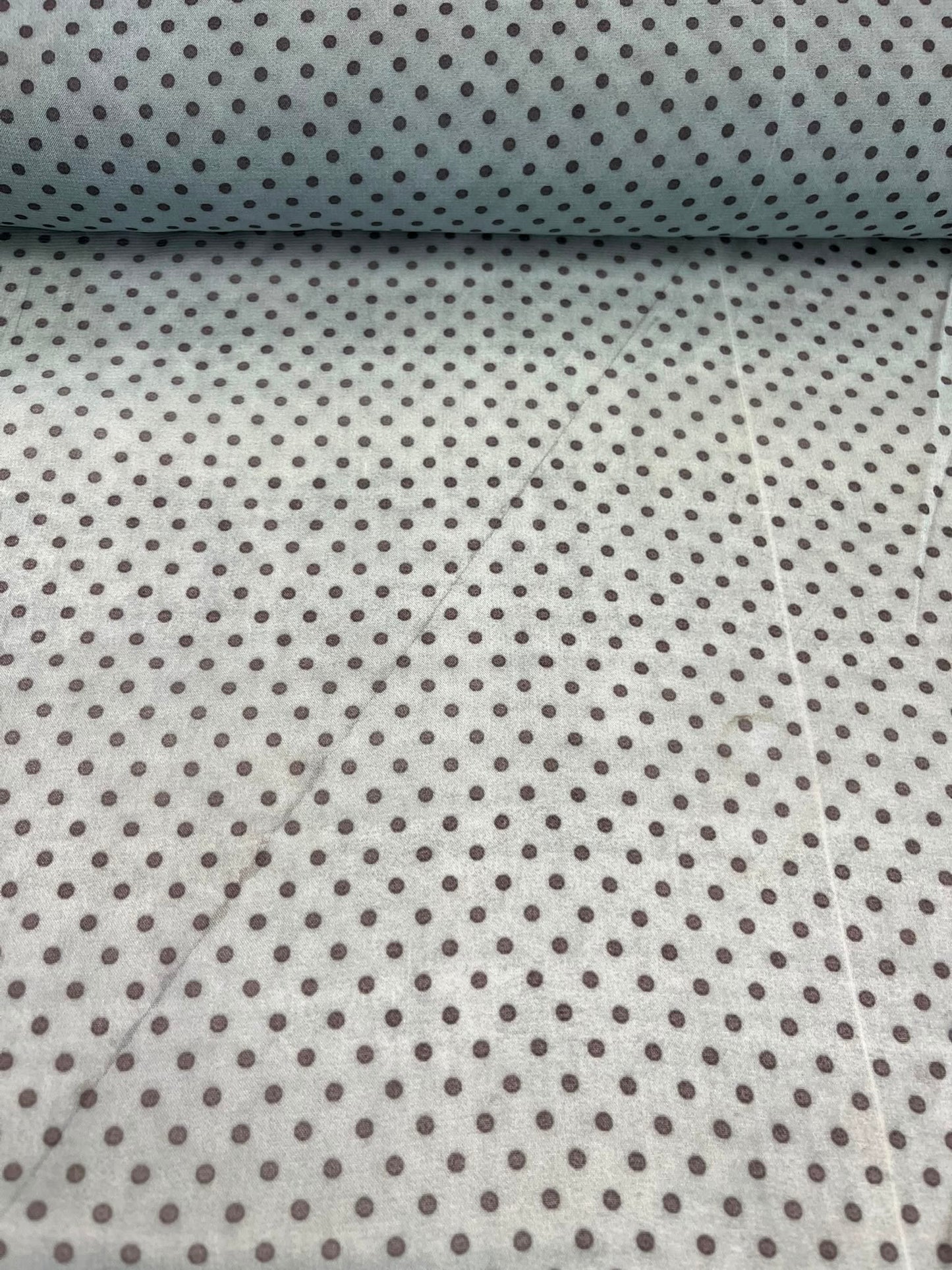 Forro lunares azul celeste - rollo detalle estampado