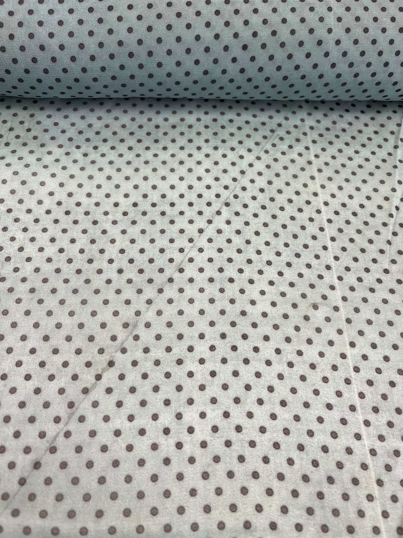 Forro lunares azul celeste - rollo detalle estampado