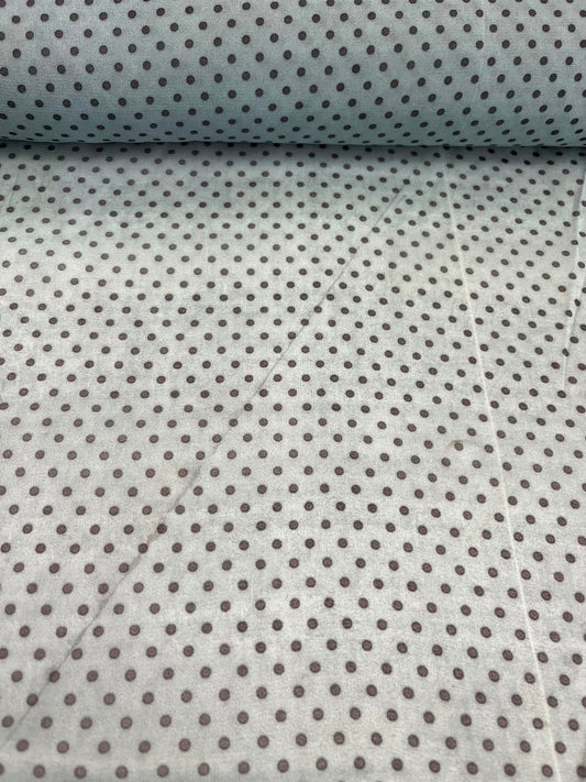 Forro lunares azul celeste - rollo detalle estampado