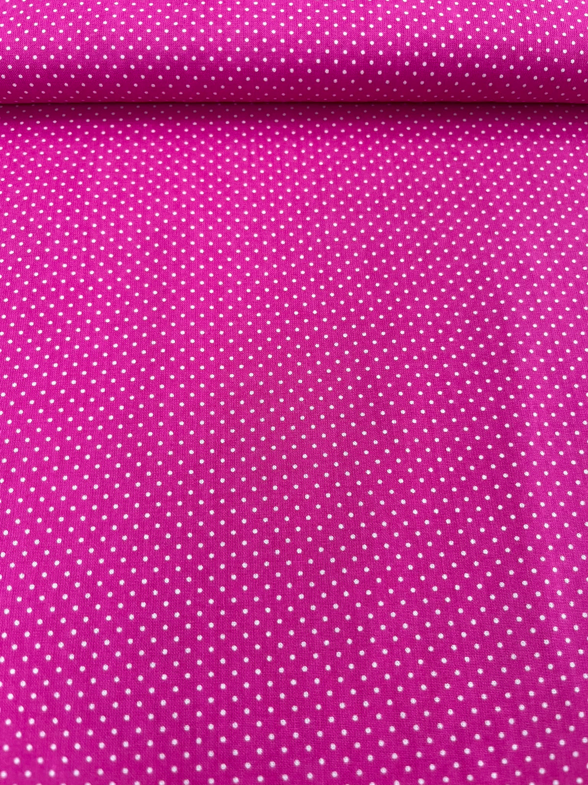Algodón topitos fucsia - rollo estampado