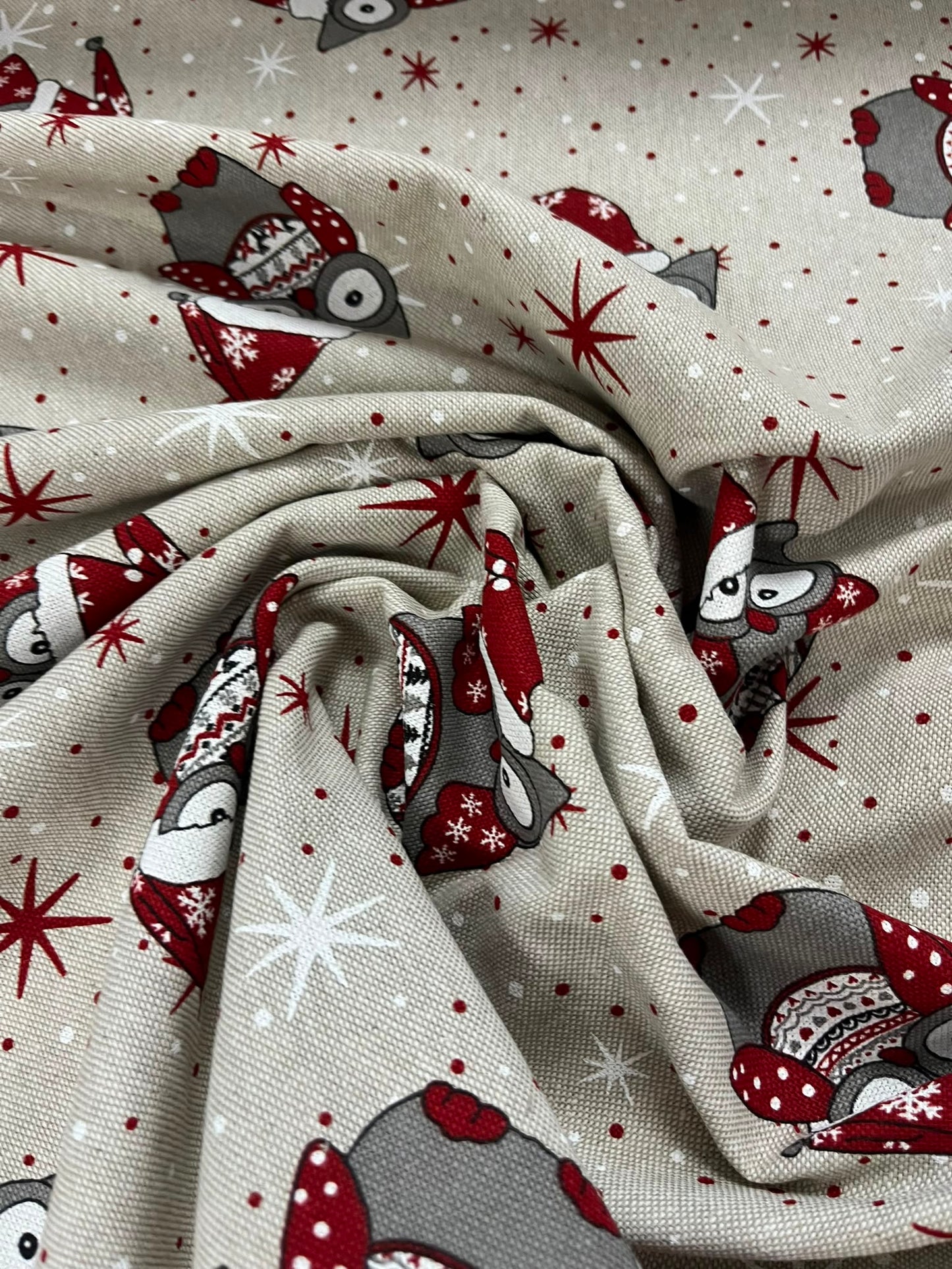 Loneta Culla Búhos Navidad