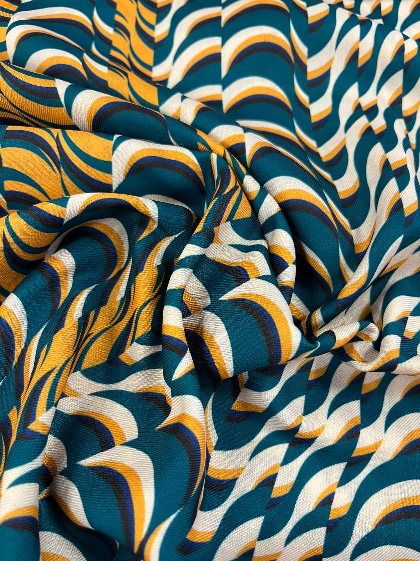 Viscosa Ondas Pop Verde Teal