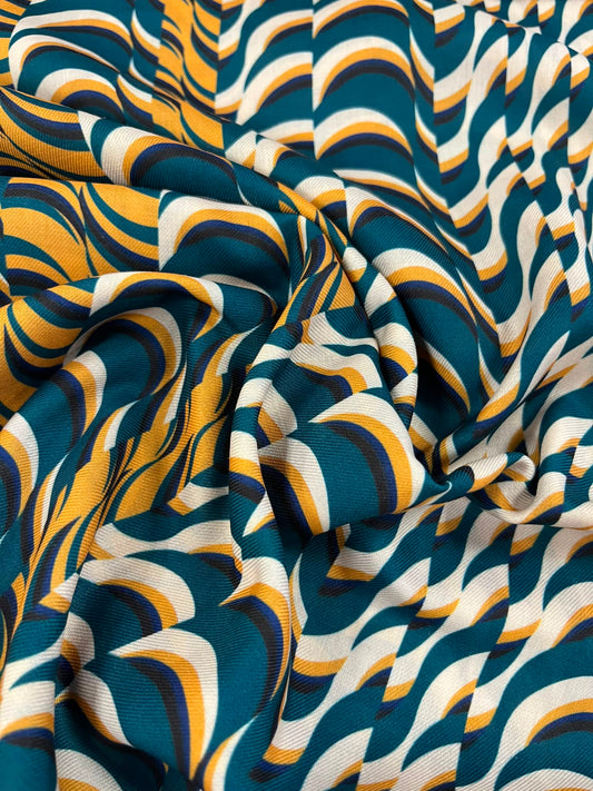 Viscosa Ondas Pop Verde Teal