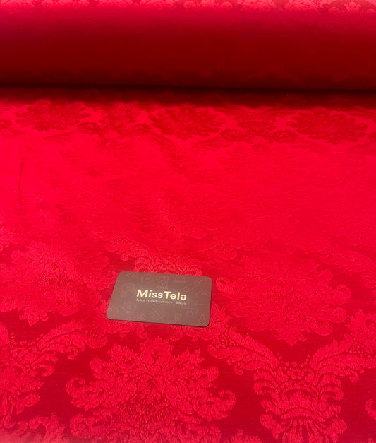 Tela Damasco Rojo