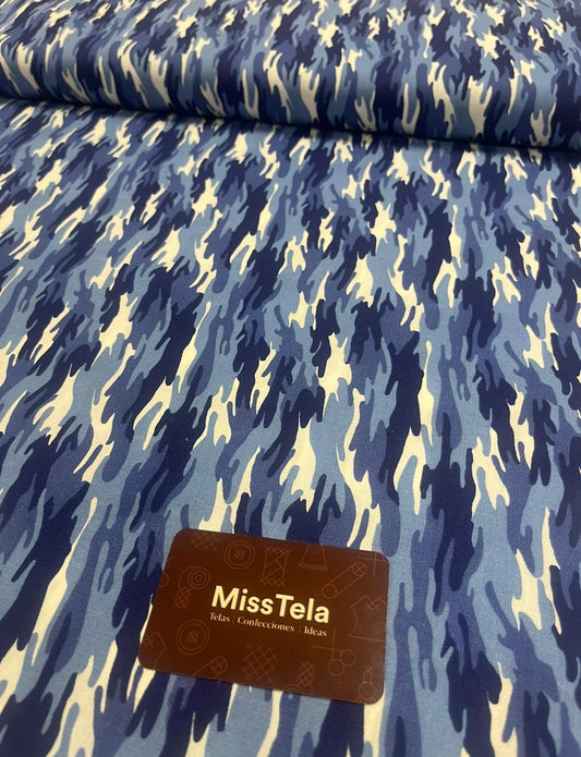 Tela Militar Azul