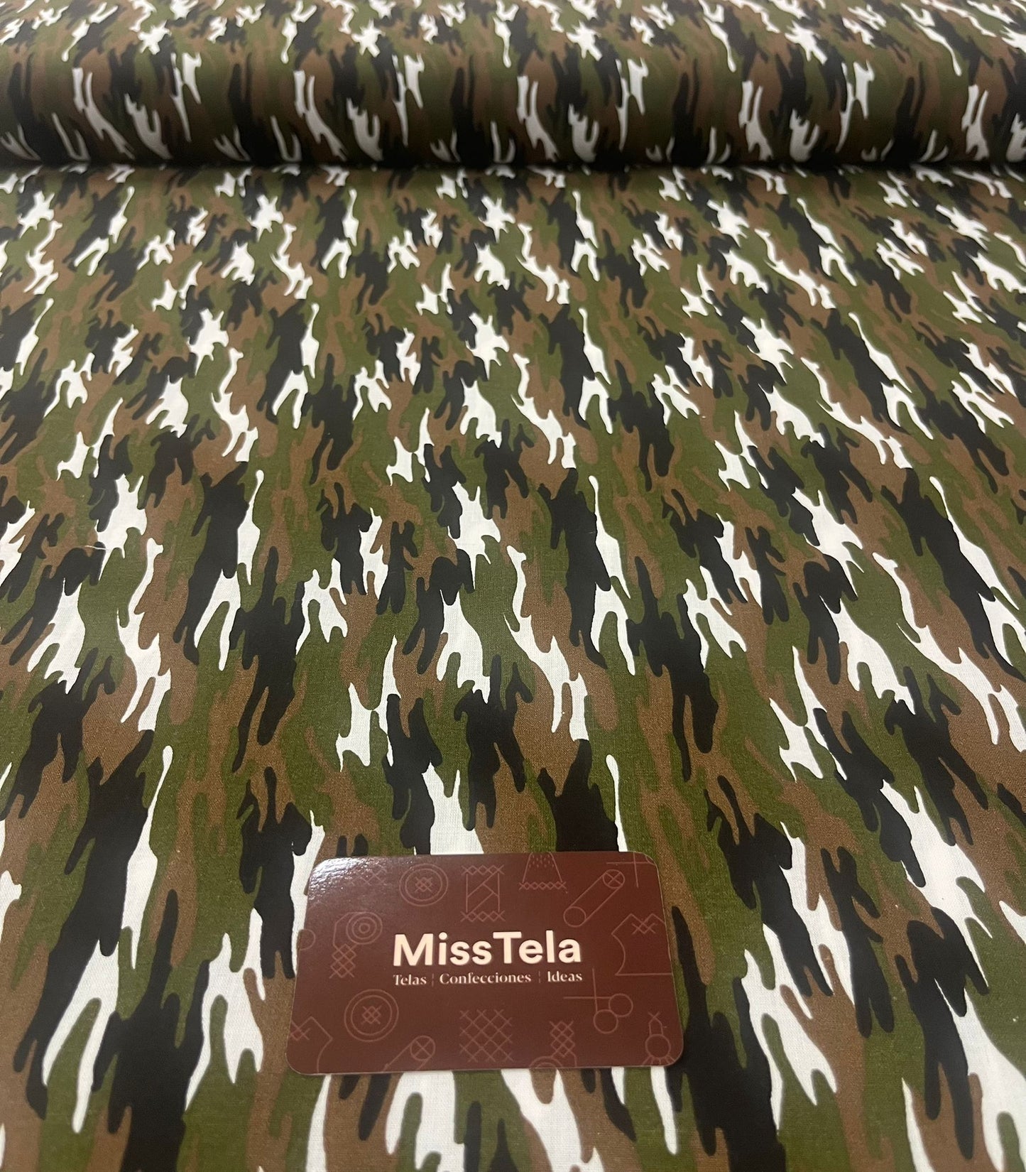 Tela Algodón Militar Verde