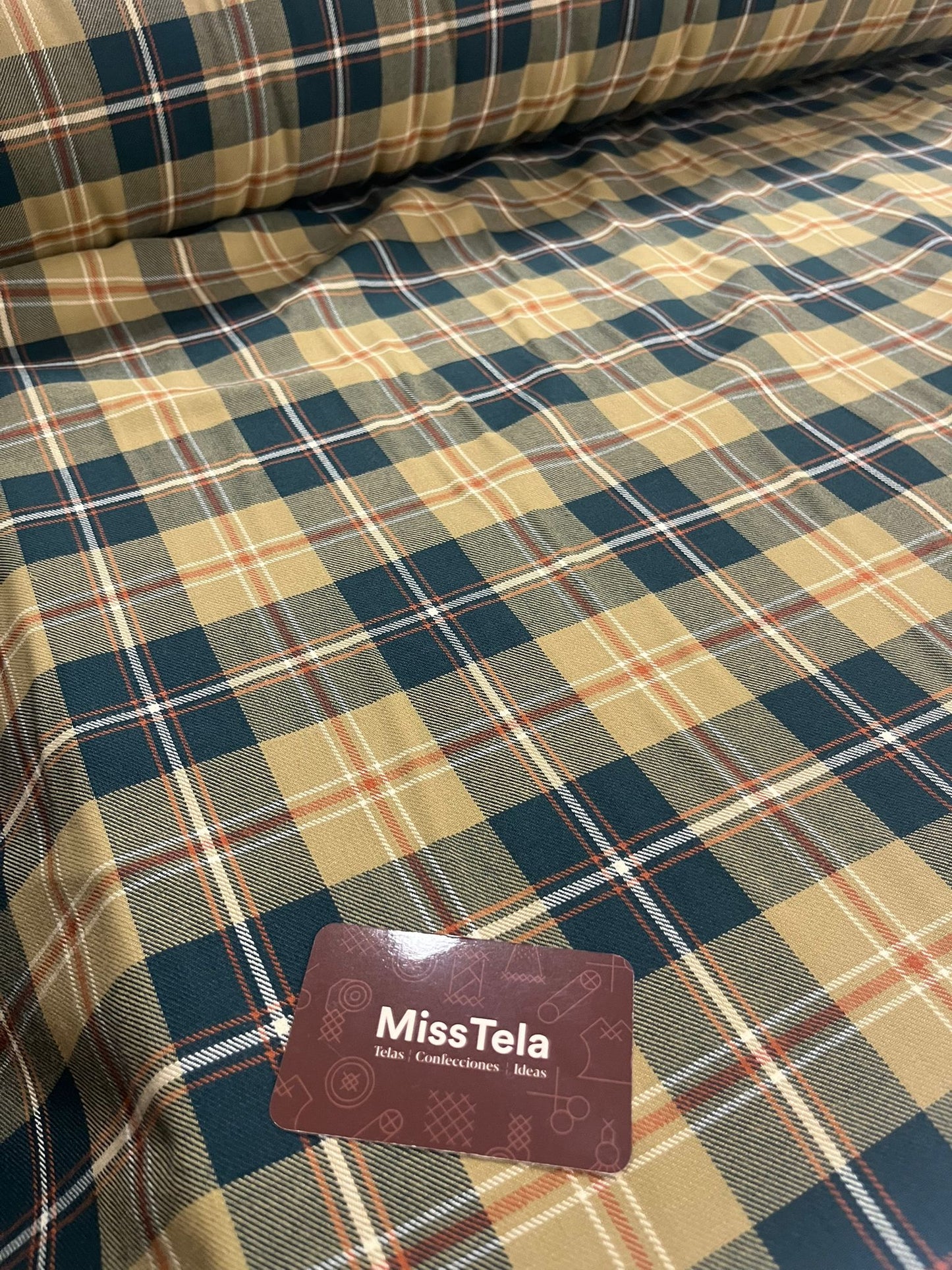 Tartán Azul y Beige