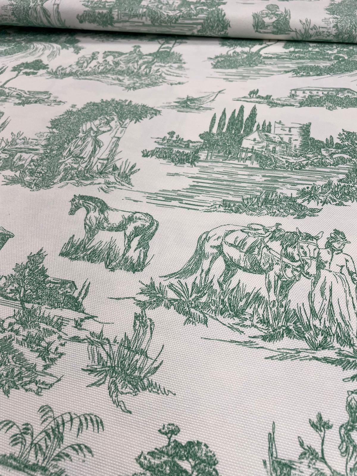 Toile de Jouy Verde