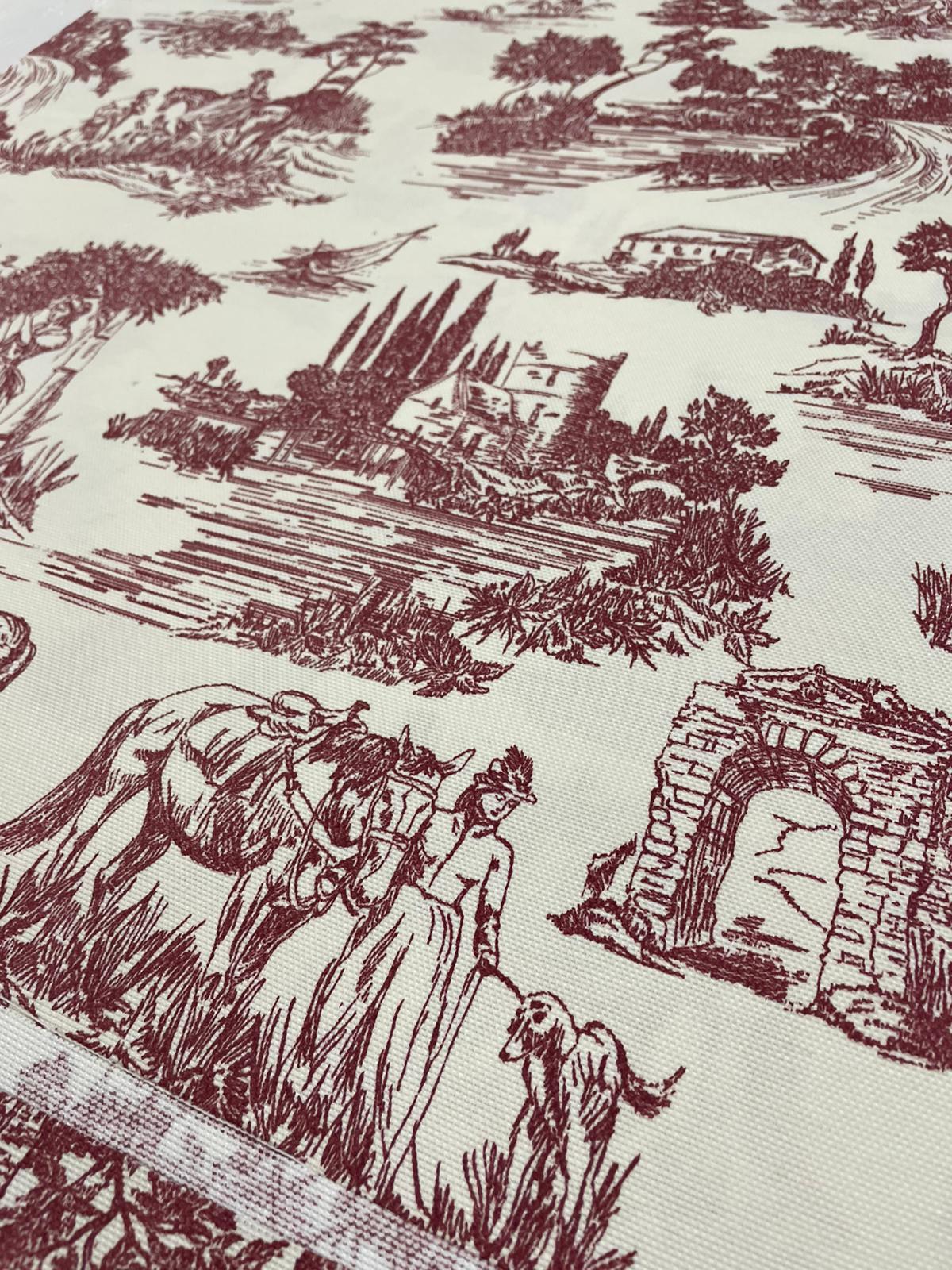 Toile de Jouy Granate