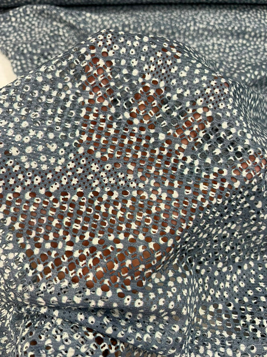 Bluish Grey Openwork Knit
