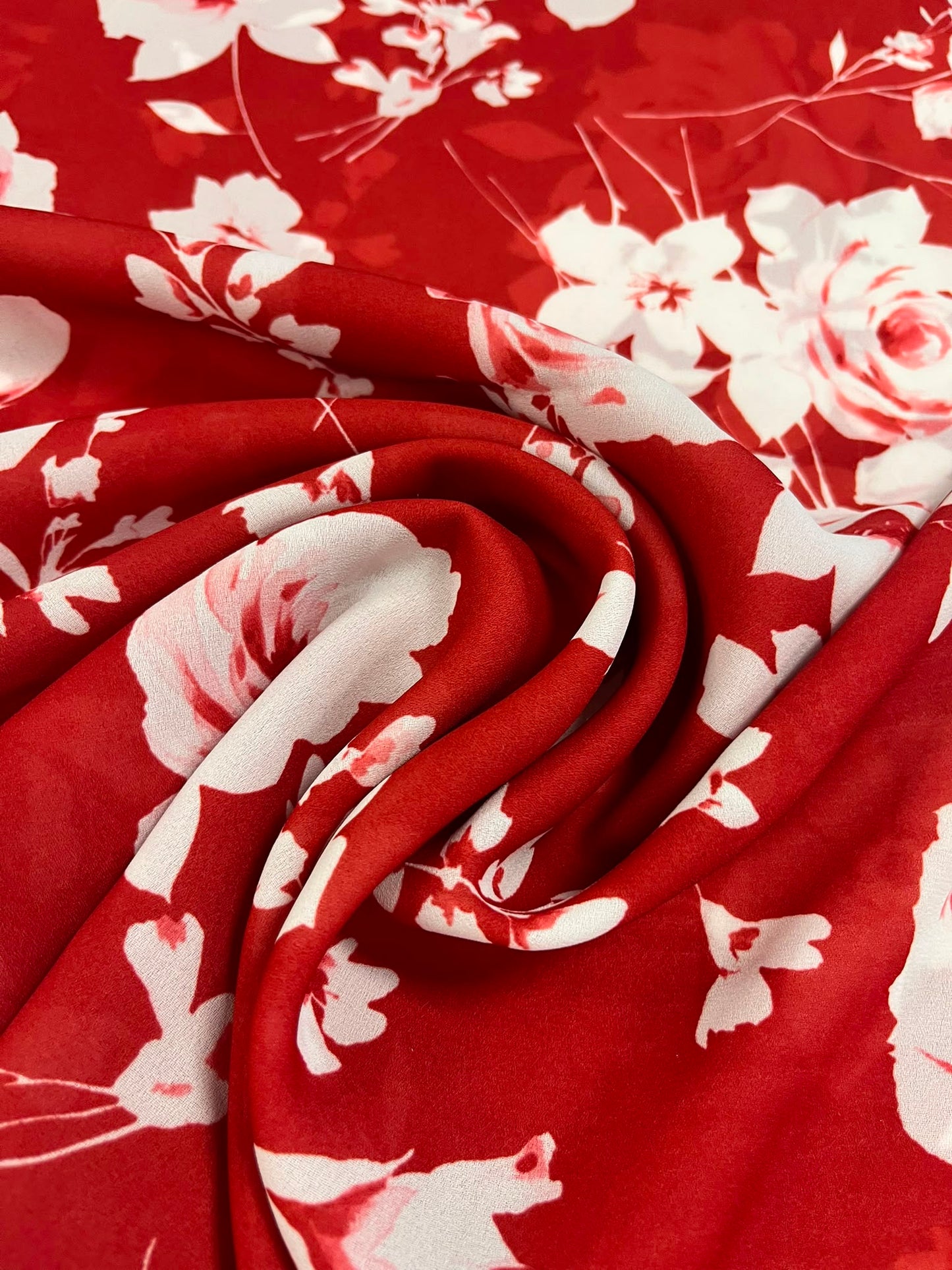 Gasa Floral Roja