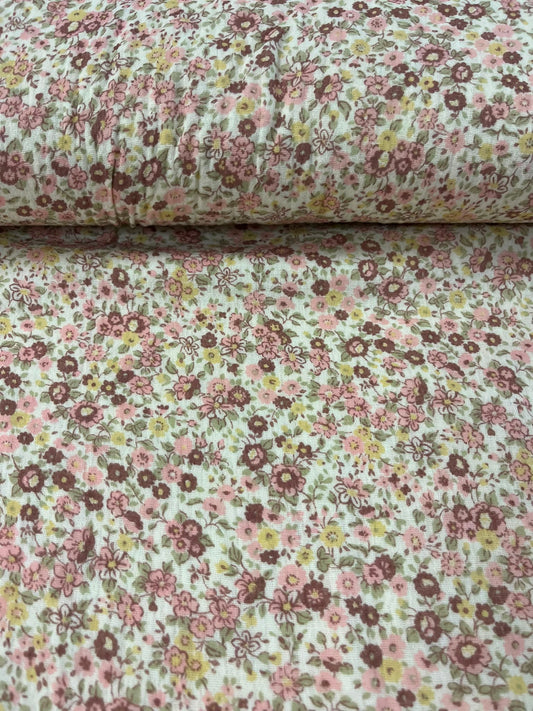 Doble gasa flor rosa - rollo