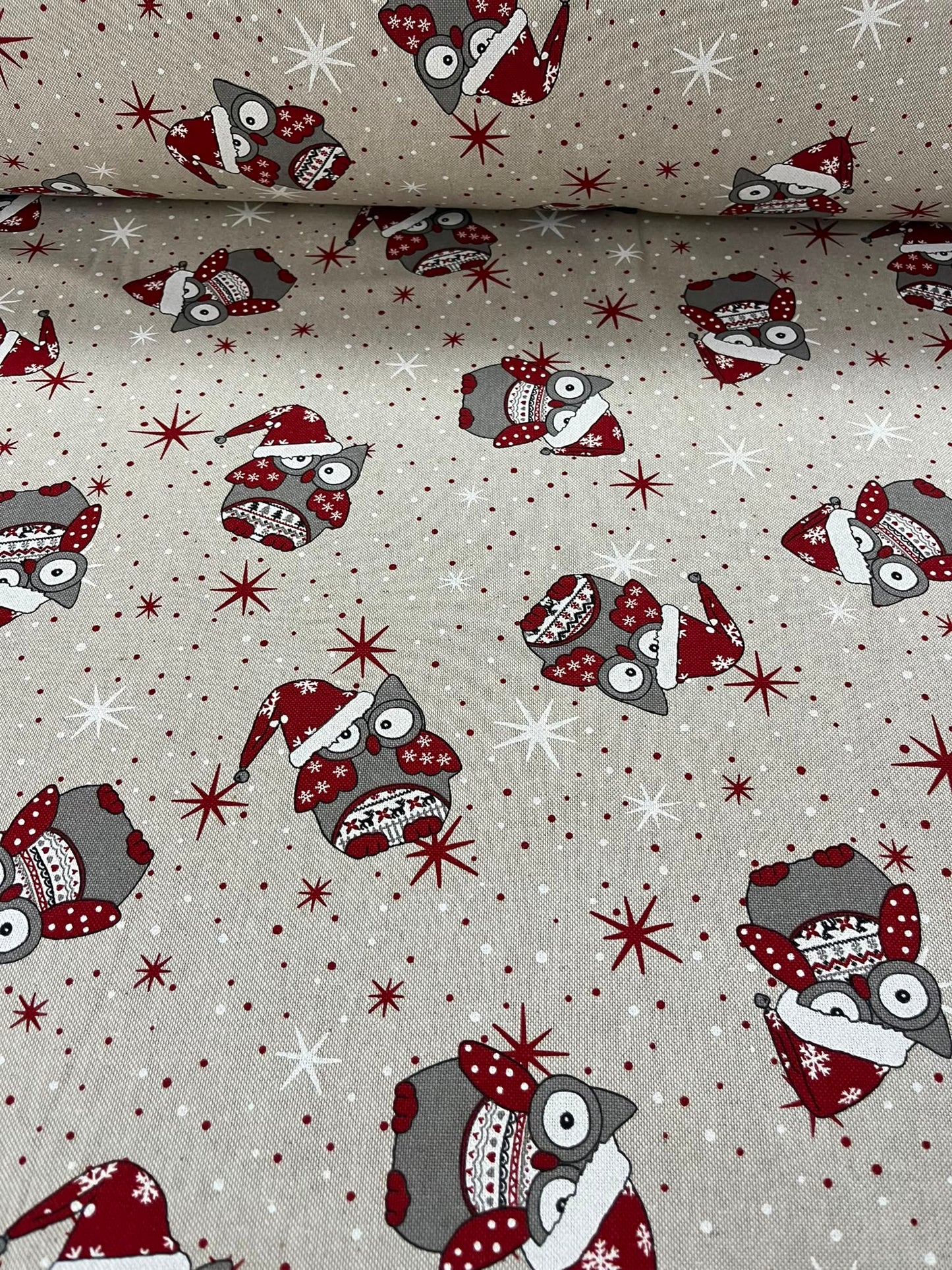 Loneta Culla Búhos Navidad