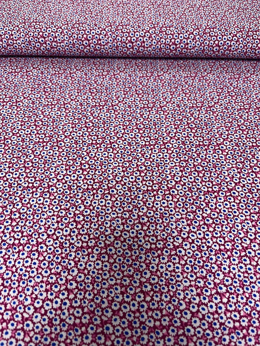 Algodón liberty rosa - detalle rollo estampado completo