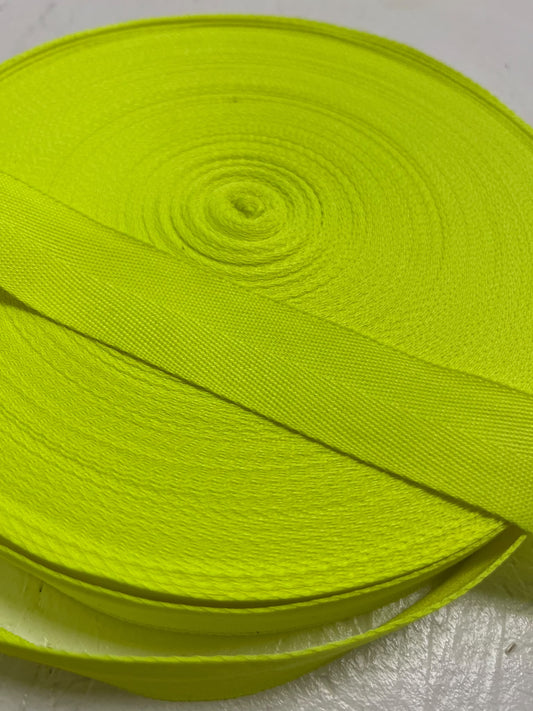 Cinta de espiga amarillo flúor 25mm