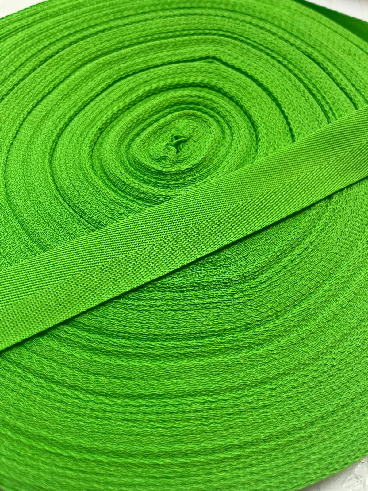 Cinta de espiga verde flúor 25mm