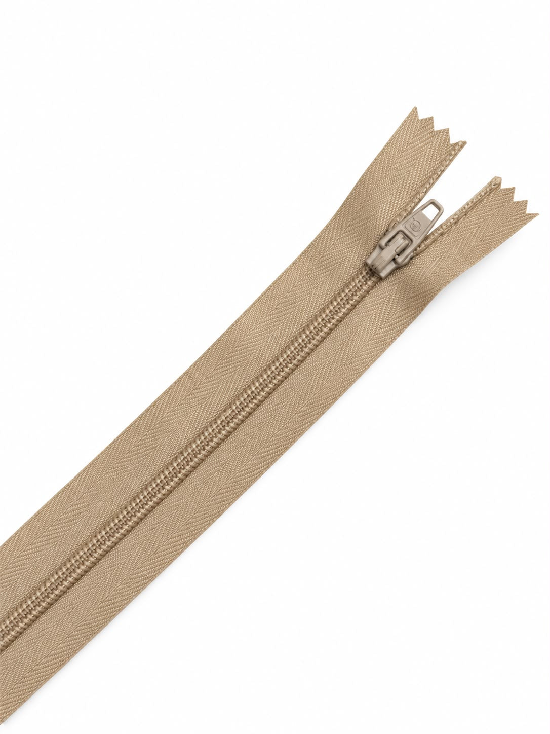Cremallera 40 cm Beige