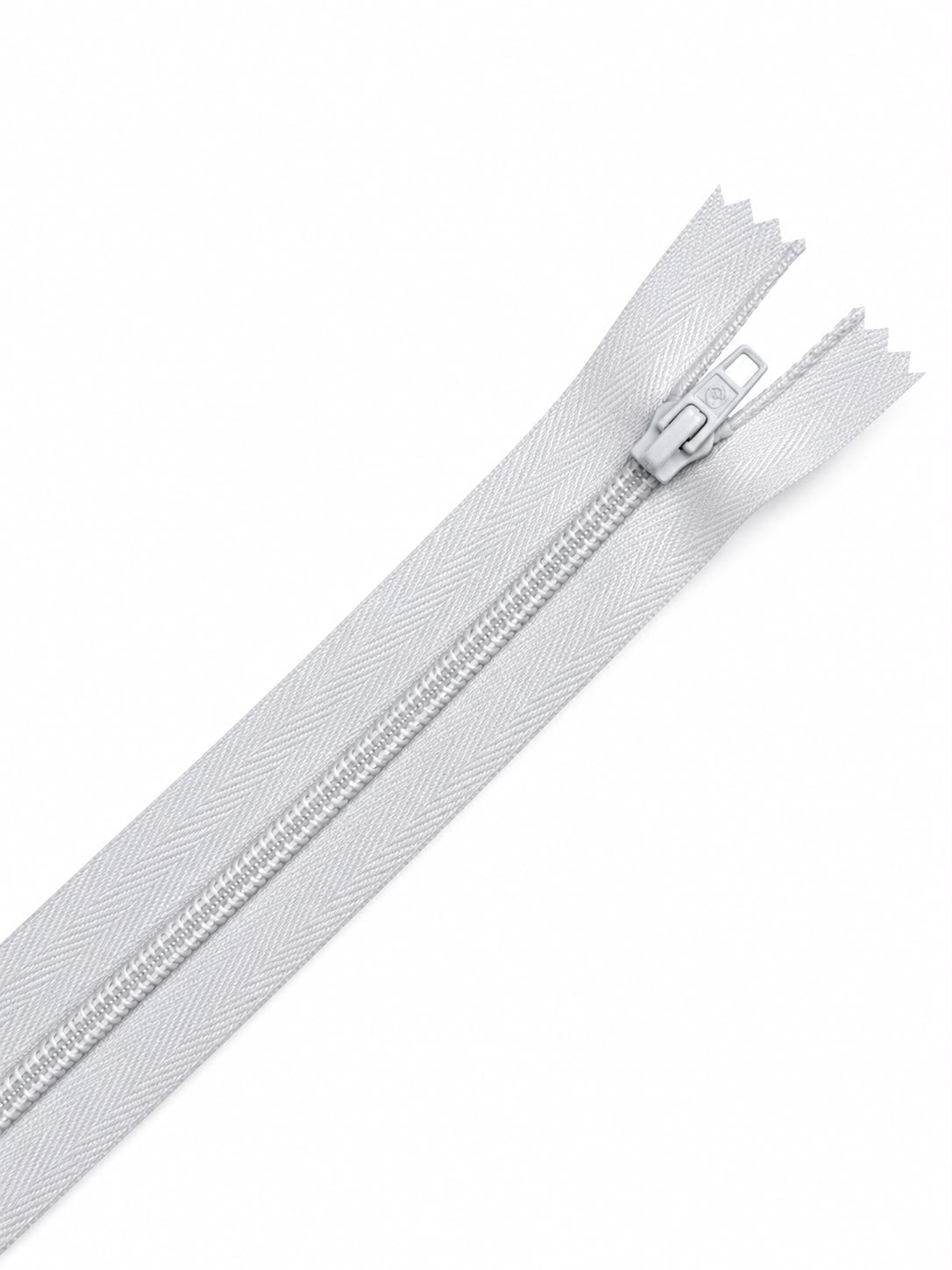 Cremallera 40 cm Blanca