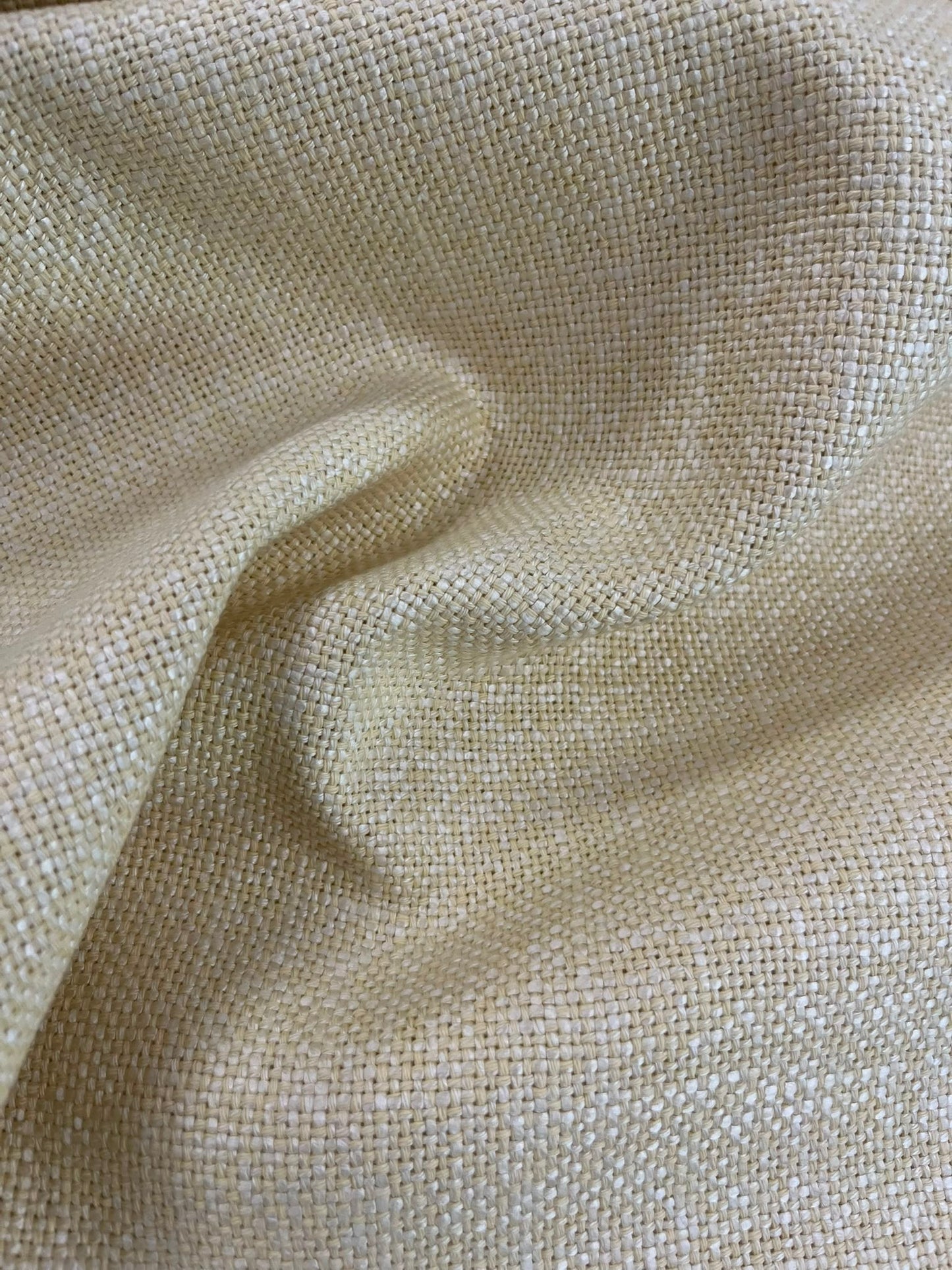 Tejido Tapizar Algodón Amarillo Pastel