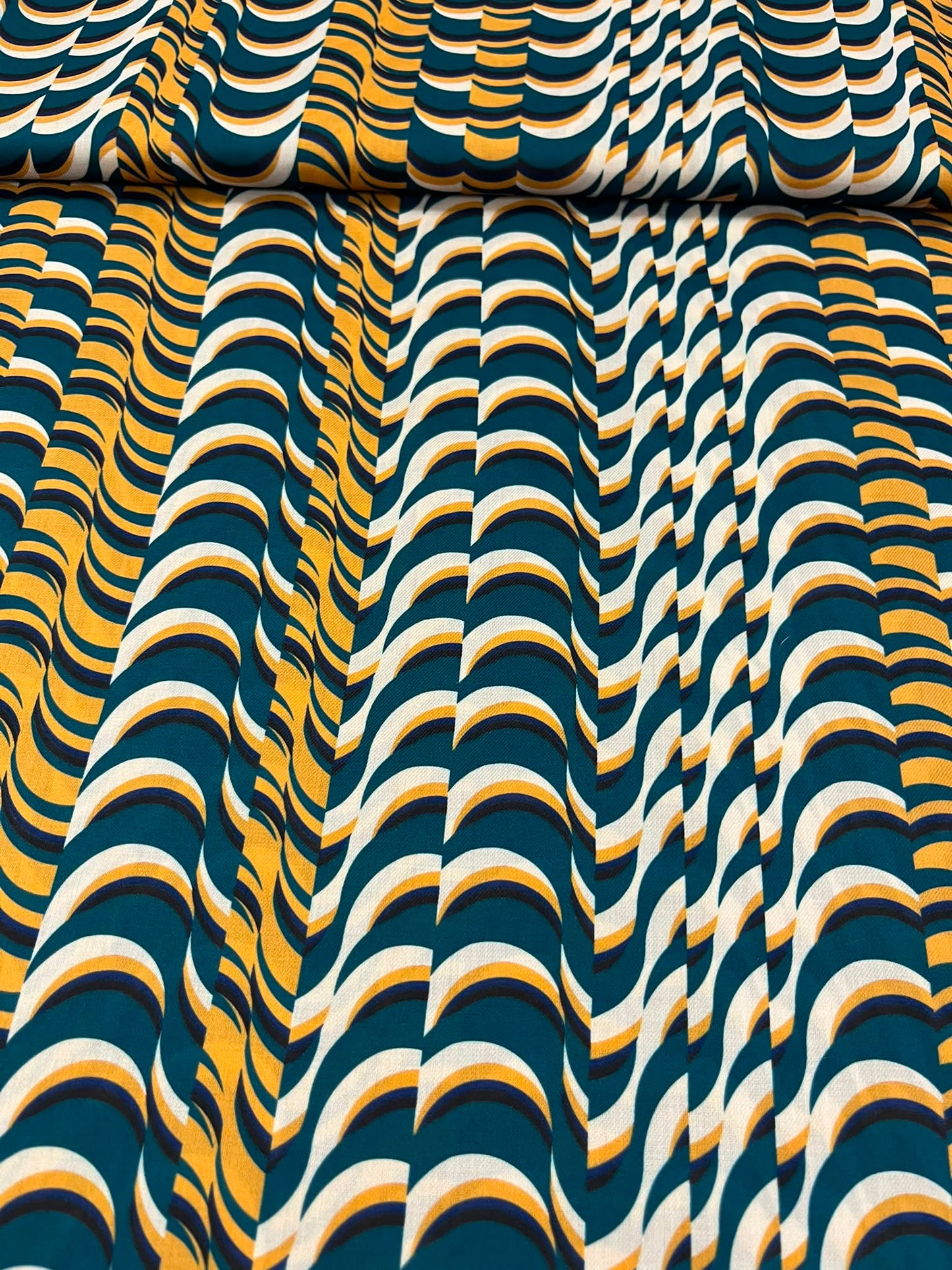 Viscosa Ondas Pop Verde Teal