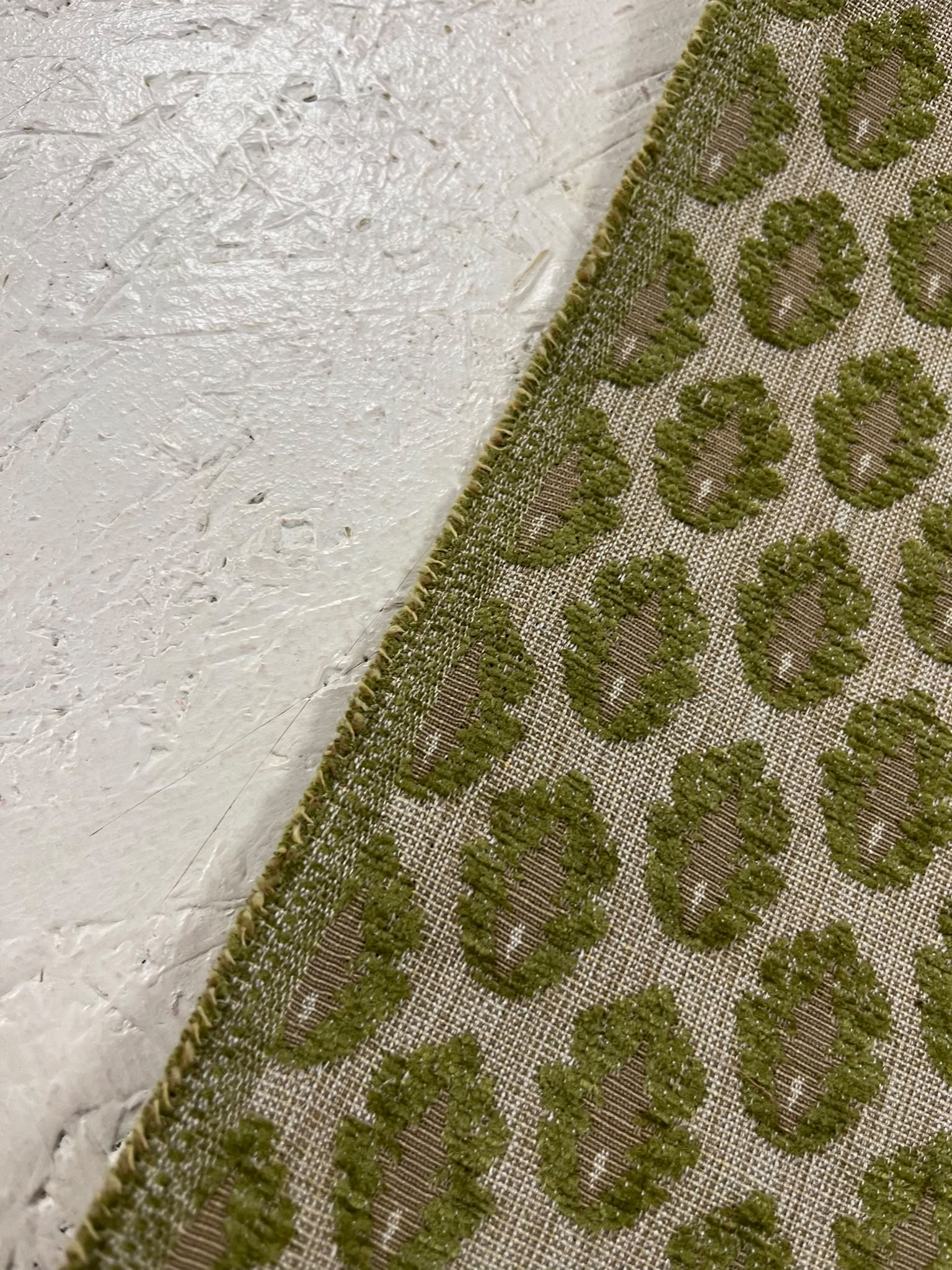 Jacquard Verde - borde y textura