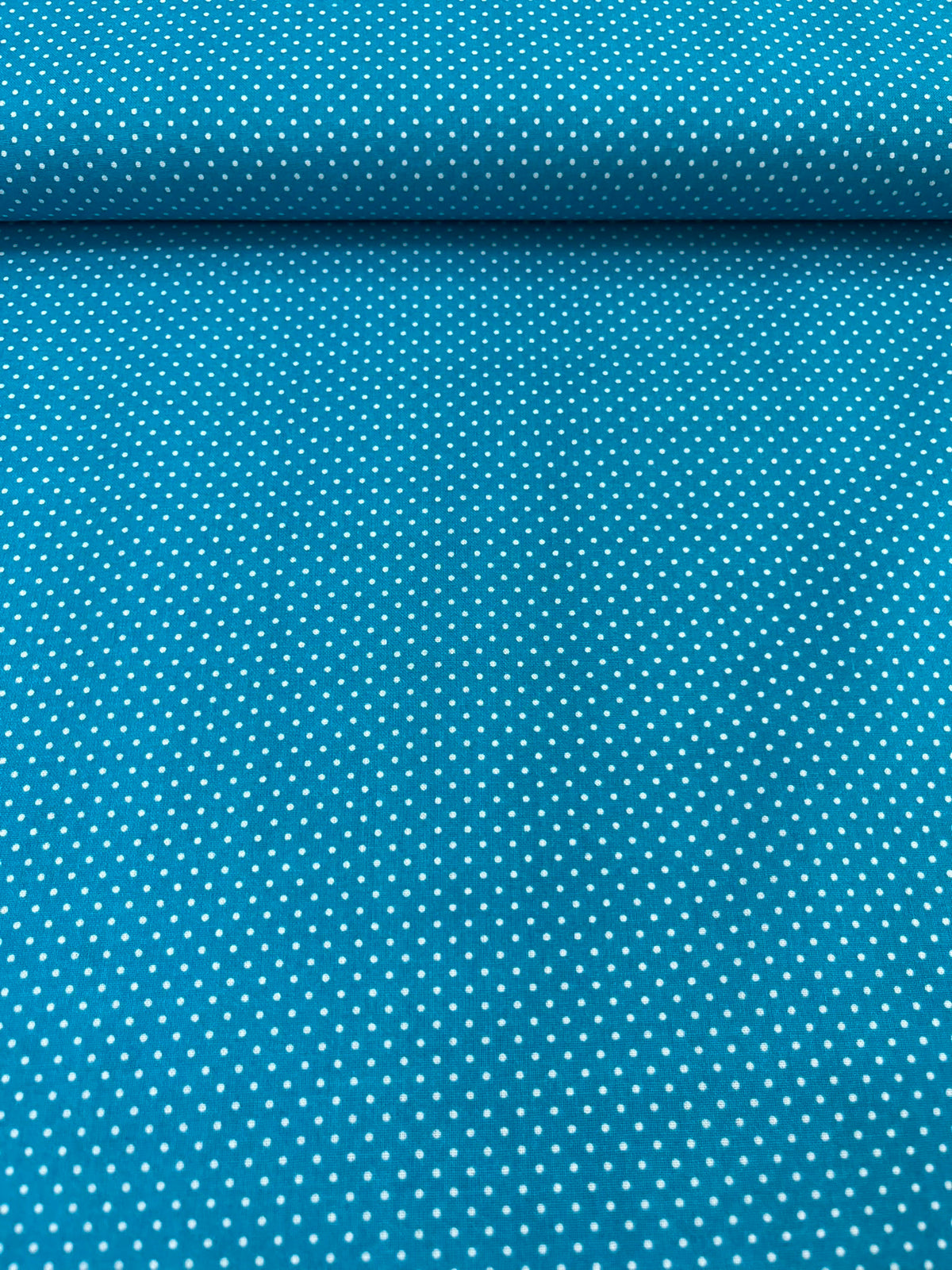 Algodón topitos azul turquesa - rollo estampado
