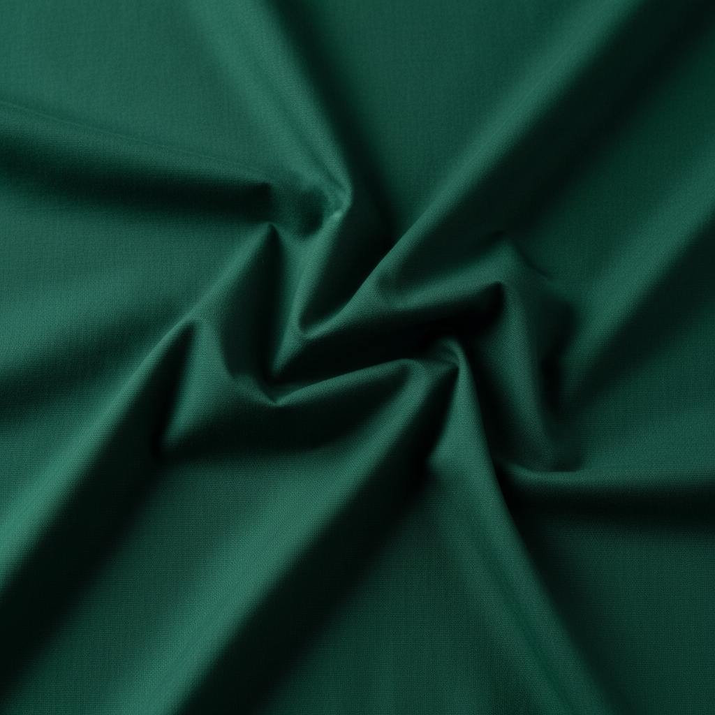 Popelín verde botella - detalle de textura