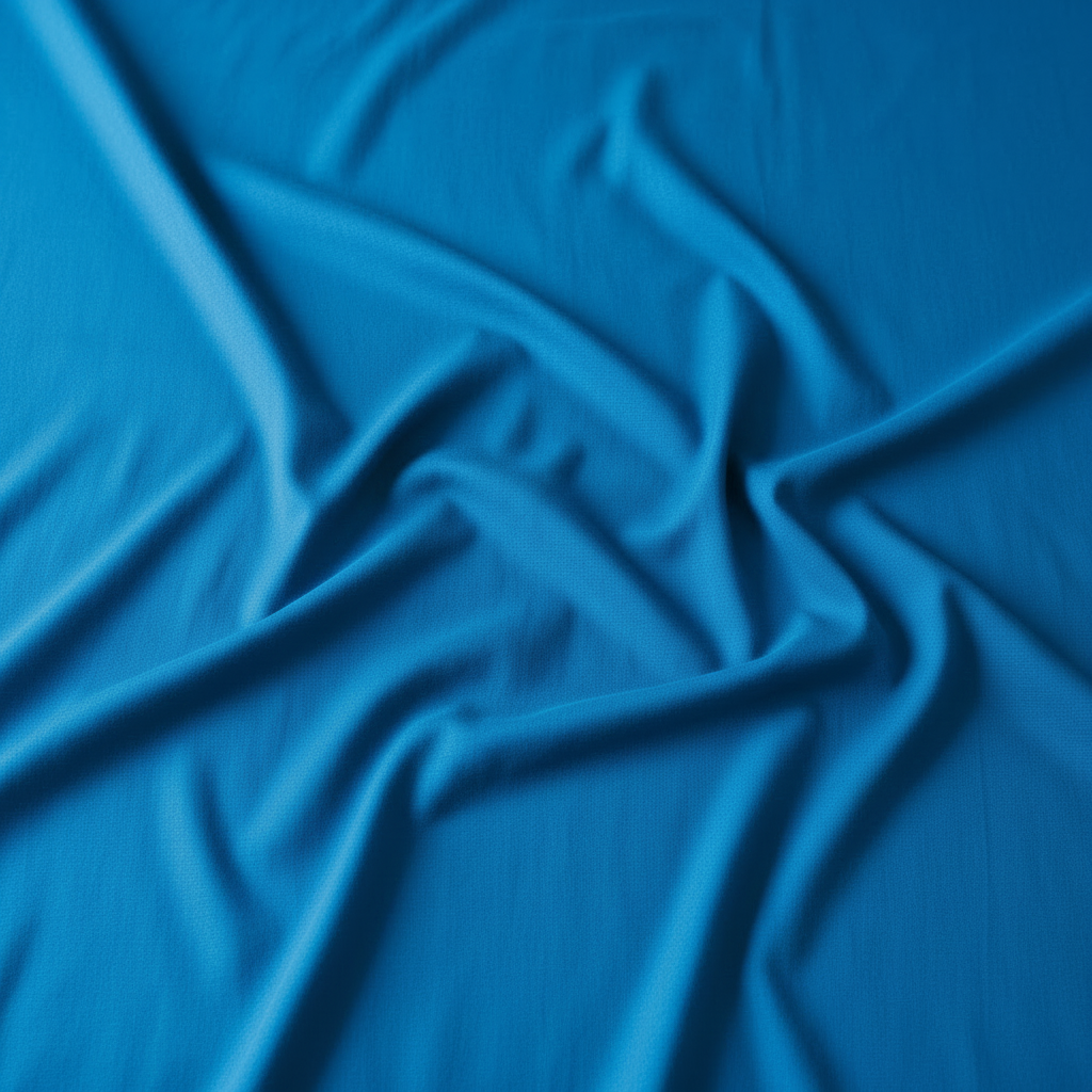 Popelín azul pitufo - detalle de textura