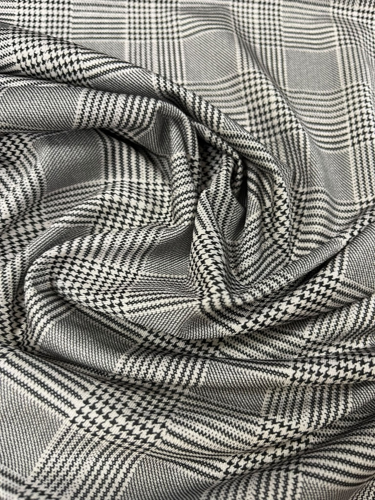 Lycra Príncipe de Gales - detalle estampado cuadro Glen Plaid