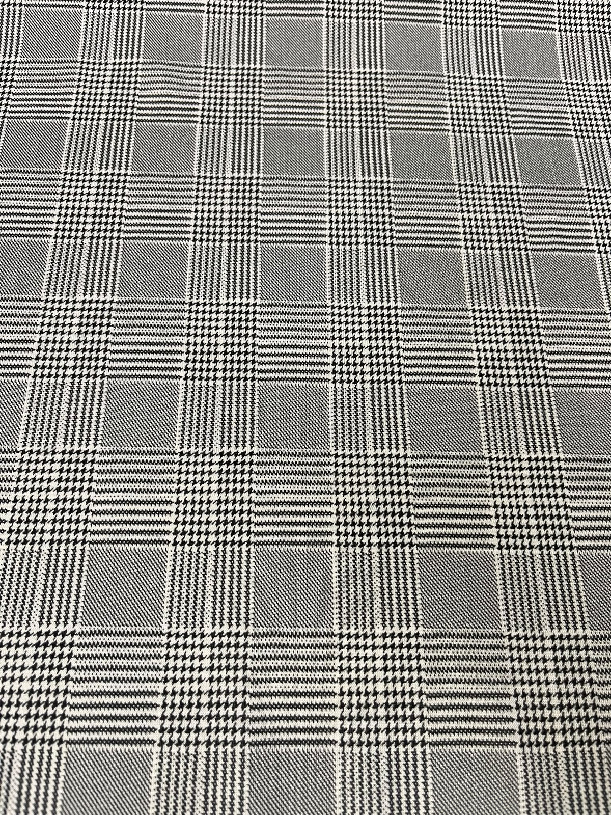 Lycra Príncipe de Gales - caída y textura del tejido