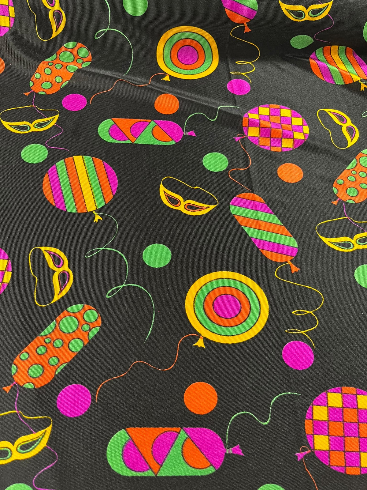 Rasete Carnaval - estampado globos y antifaces multicolor