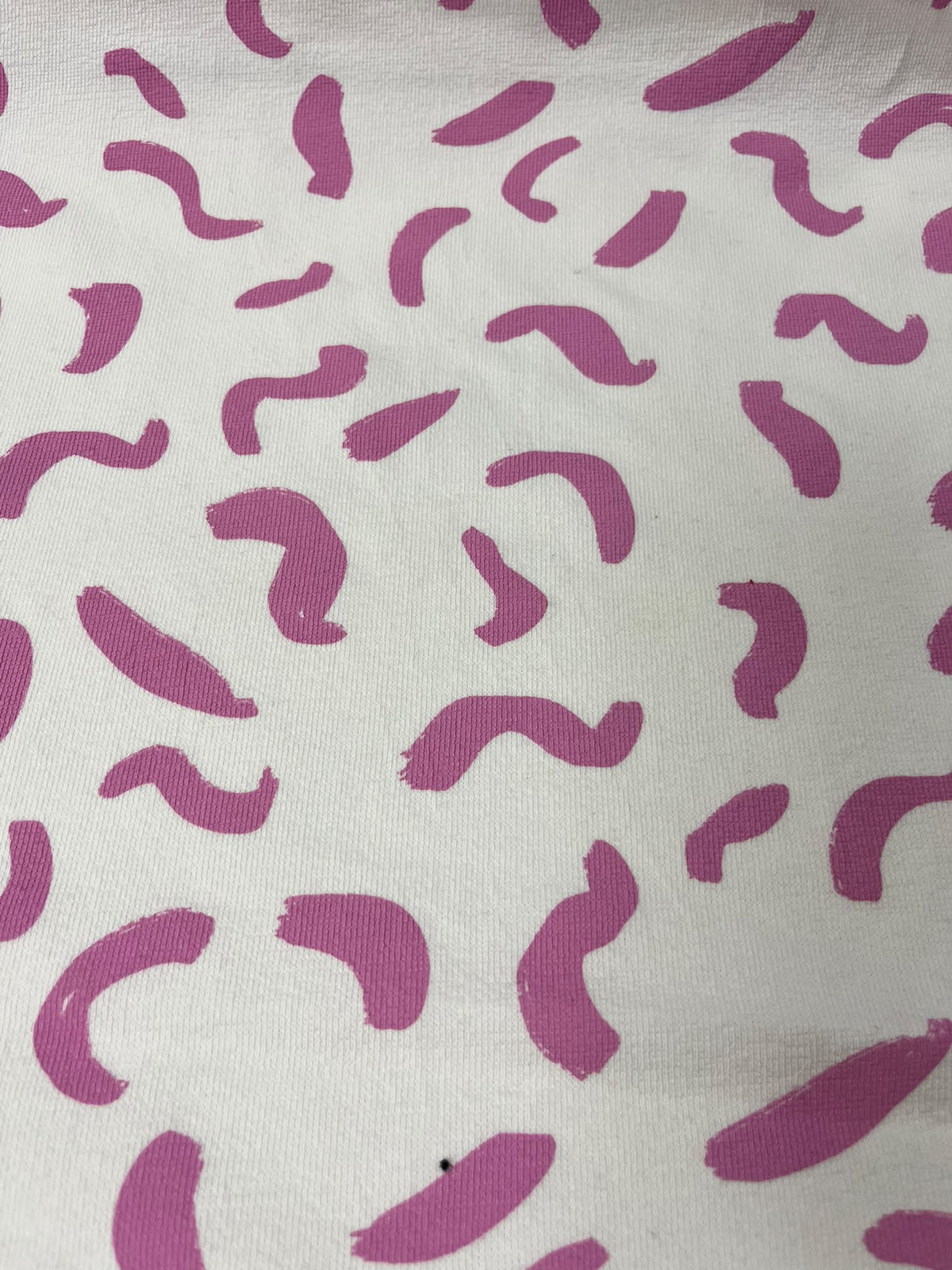 Sudadera Manchas Rosa Blanco - detalle estampado manchas abstractas